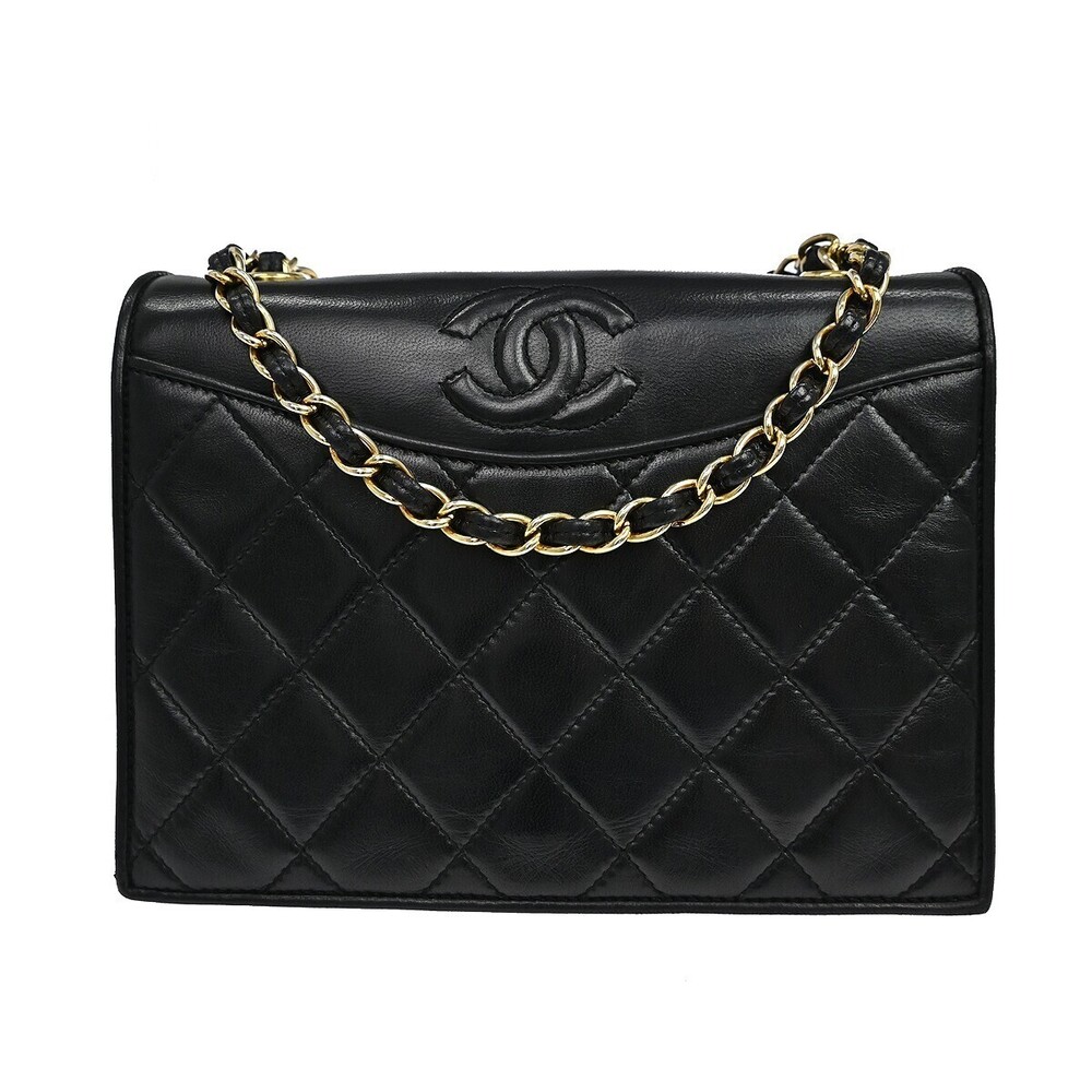 Chanel Vintage CC Full Flap Quilted Lambskin Small